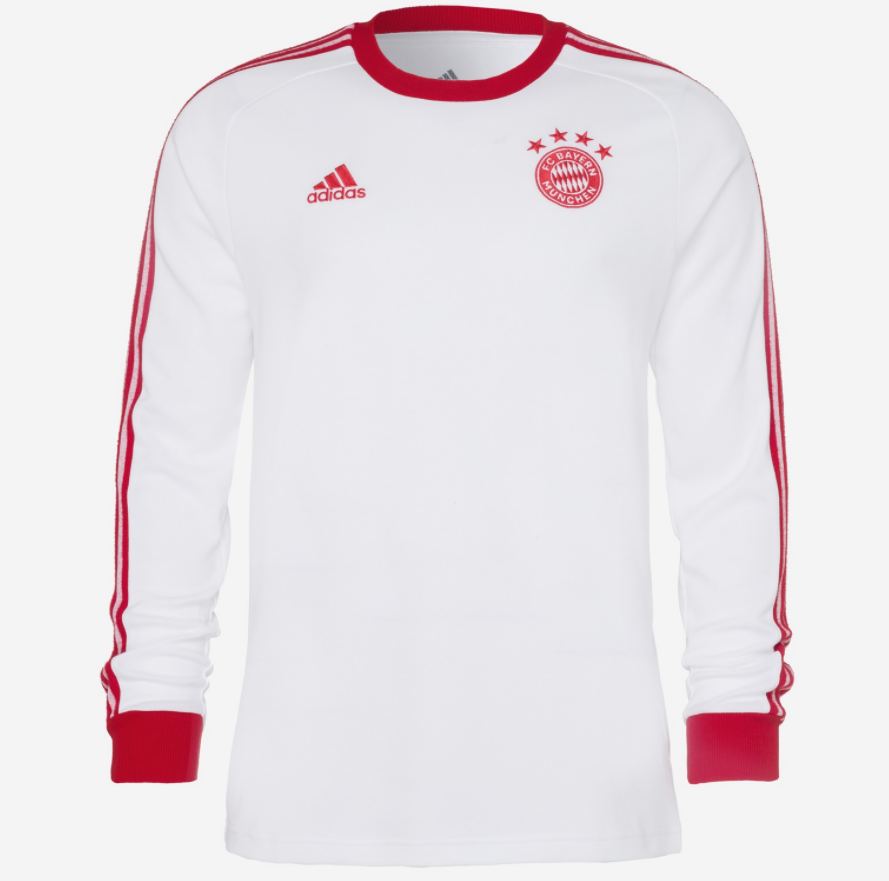 Bayern Munich Retro White Long Sleeve Soccer Jersey Shirt